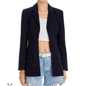 Avec Les Filles Corset Blazer Navy Pin-striped size L